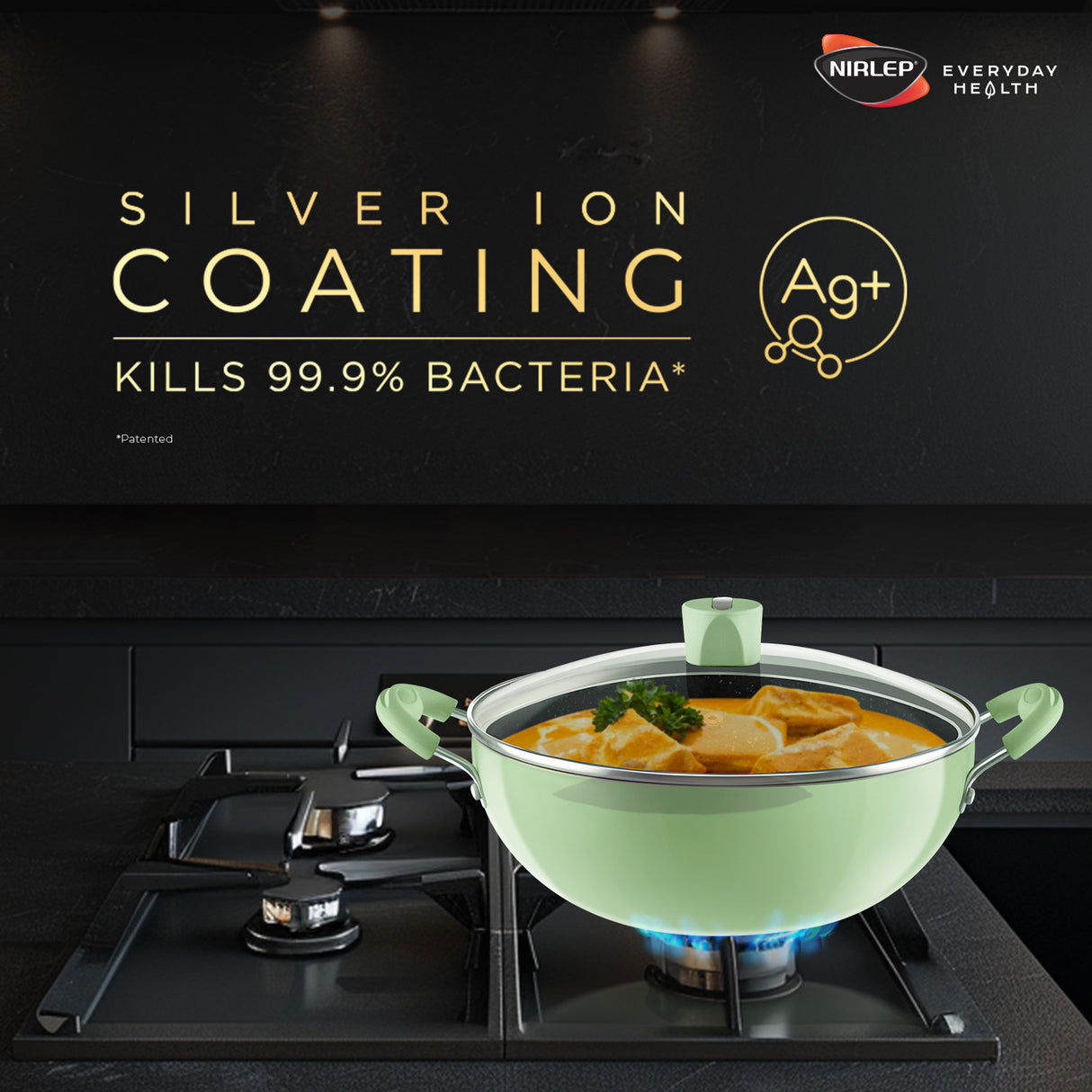 Nutrihealth Pro Non Stick Aluminium Induction Deep Kadhai