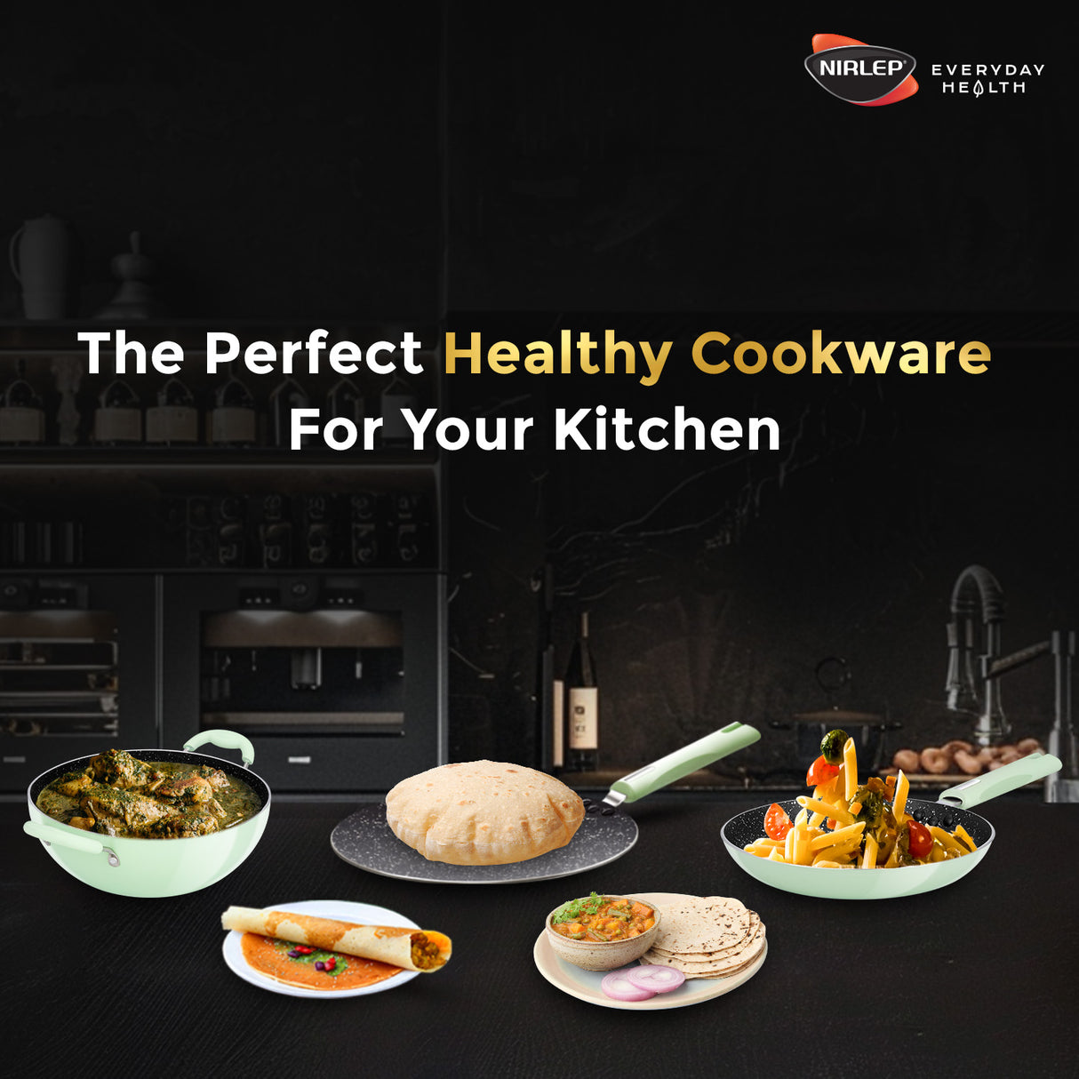 Nutrihealth Pro Non Stick Aluminium Induction Deep Kadhai