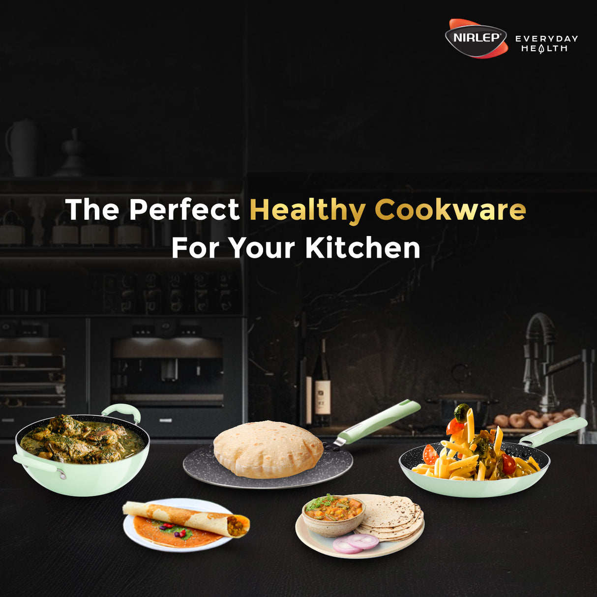 Nutrihealth Pro Non Stick Aluminium Induction Deep Kadhai