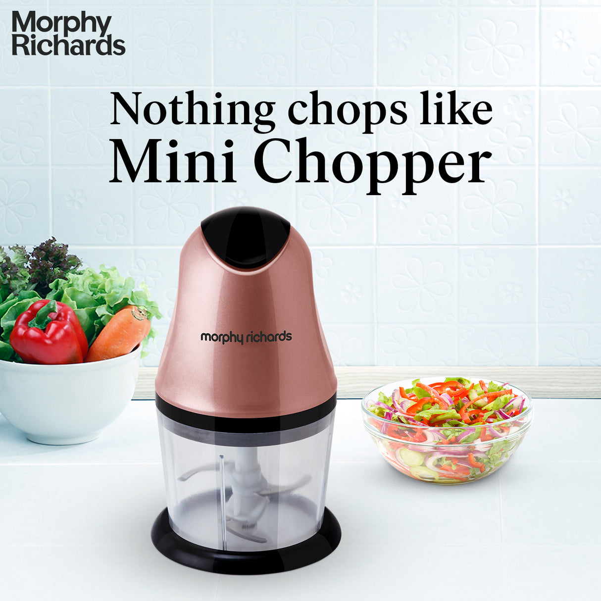 Morphy Richards Mini Chopper 300W (Rose Gold)