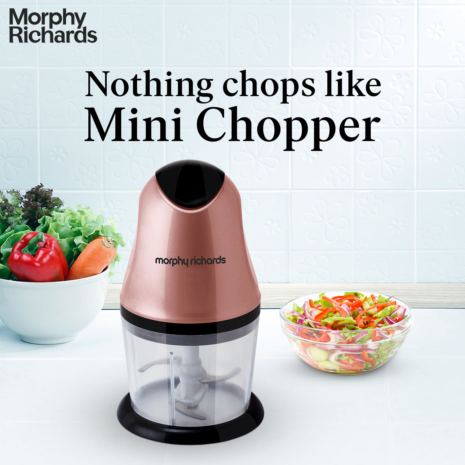 Morphy Richards Mini Chopper 300W (Rose Gold)