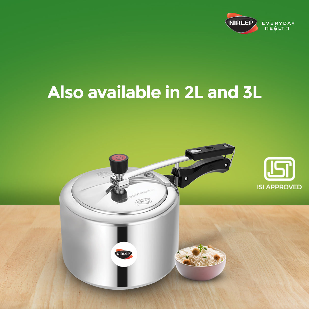 Nutrihealth Inner Lid Stainless Steel Pressure Cooker