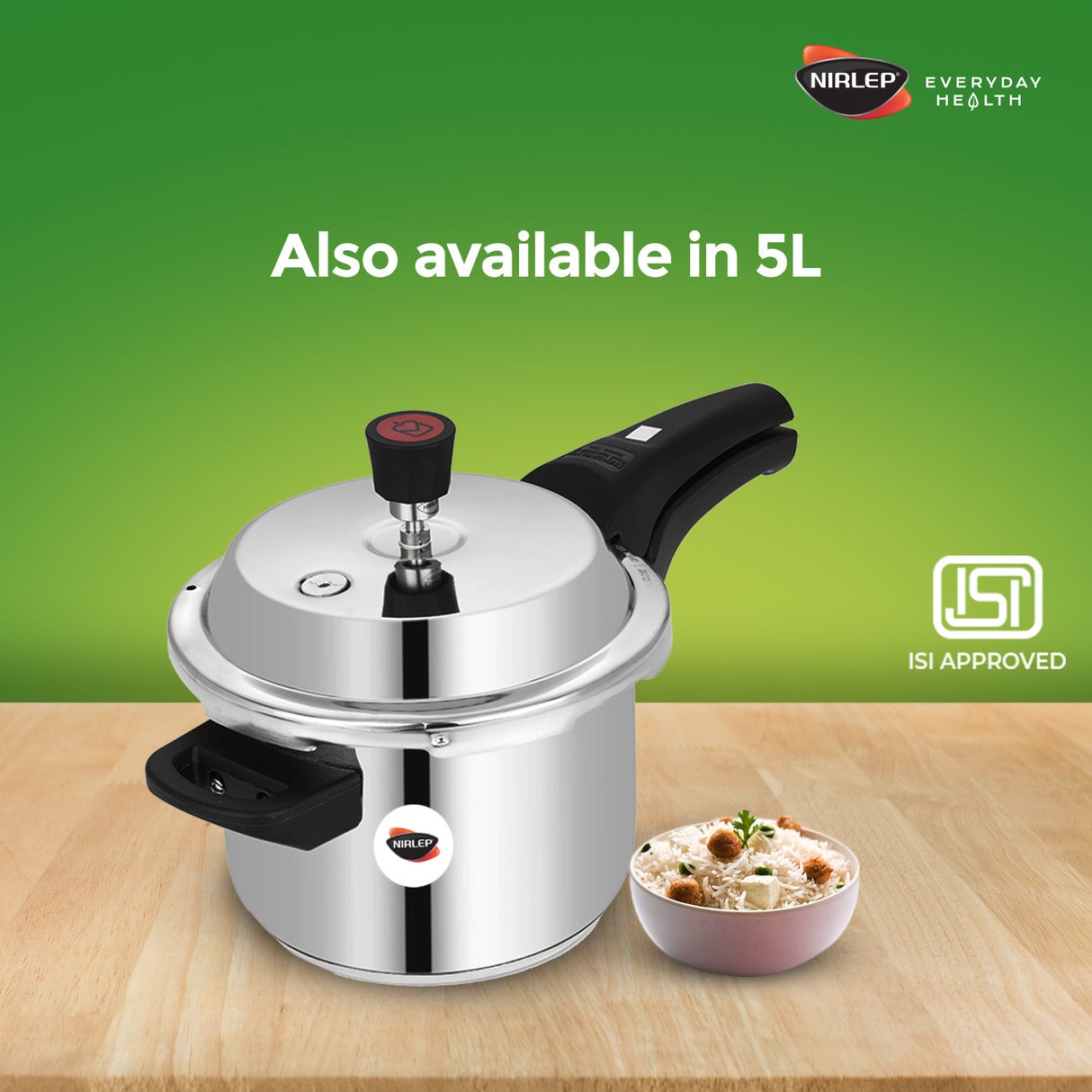 Nutrihealth Outer Lid  Stainless Steel Pressure Cooker