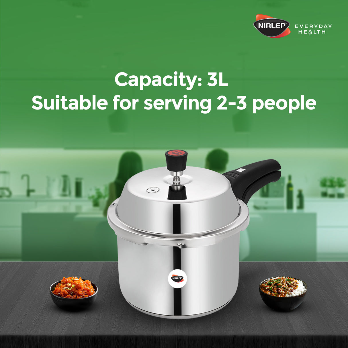 Nutrihealth Outer Lid  Stainless Steel Pressure Cooker