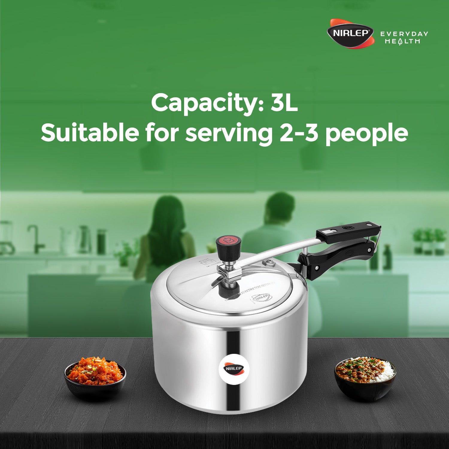 Nutrihealth Inner Lid Stainless Steel Pressure Cooker