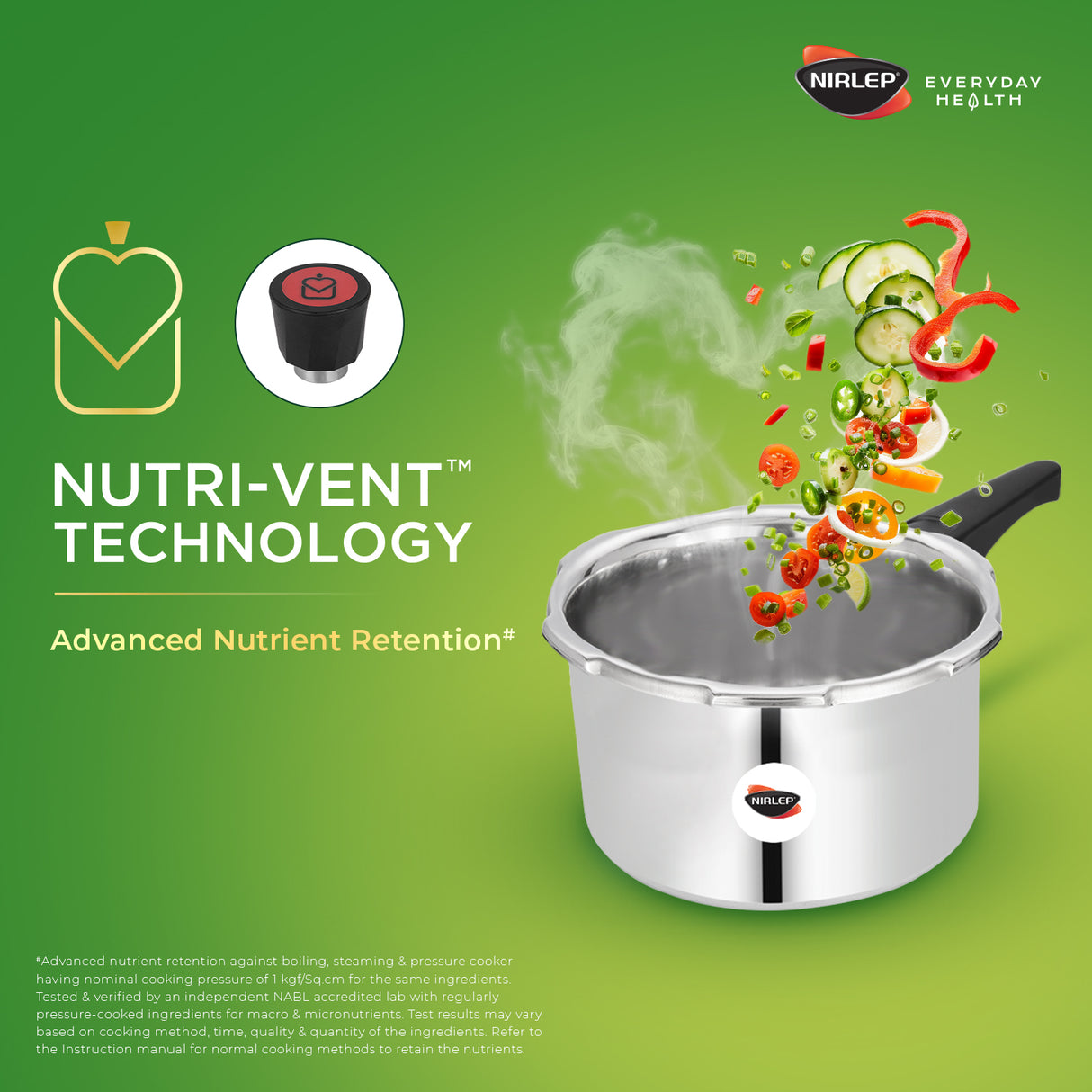 Nutrihealth Outer Lid Induction Aluminium Pressure Cooker