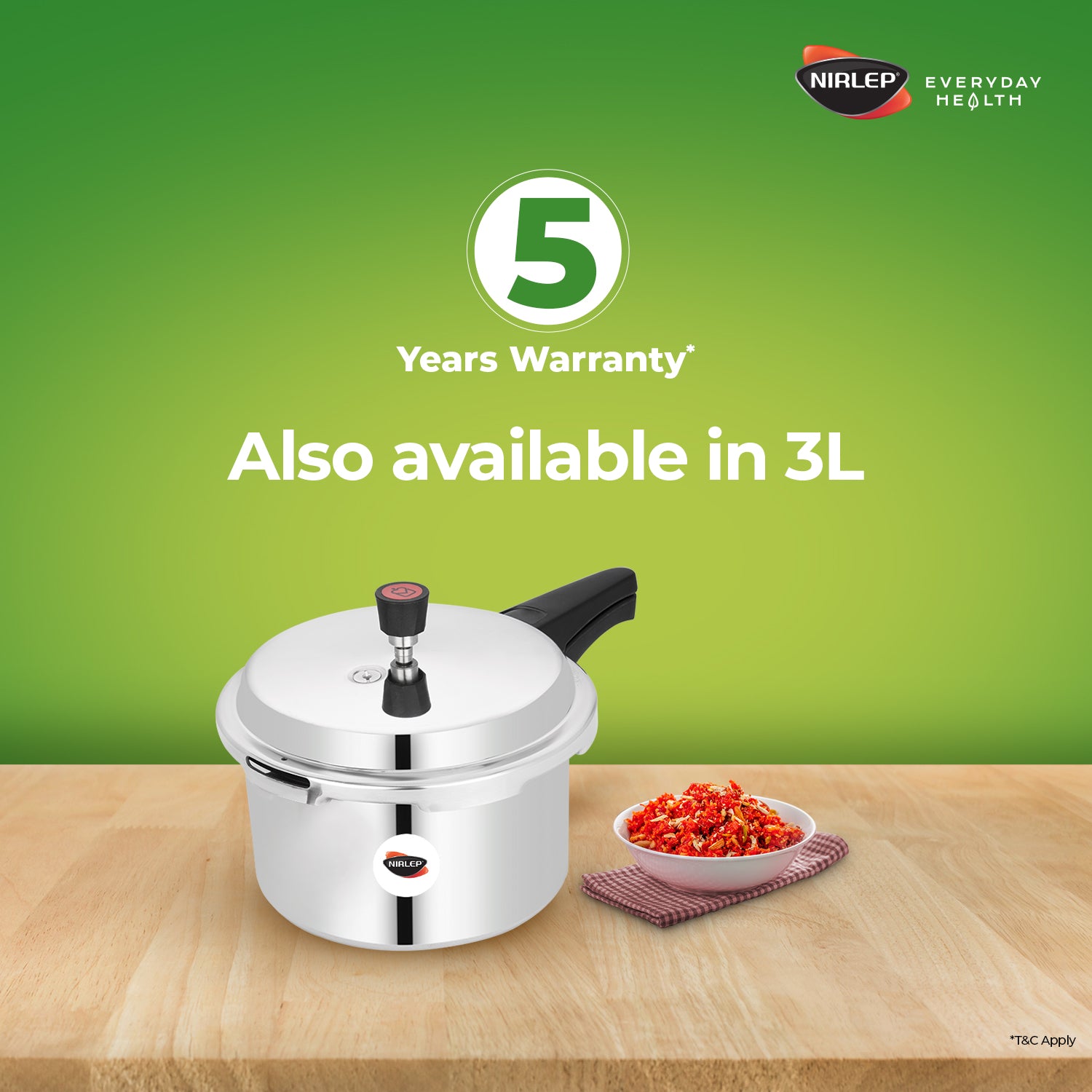 Nutrihealth Outer Lid Induction Aluminium Pressure Cooker