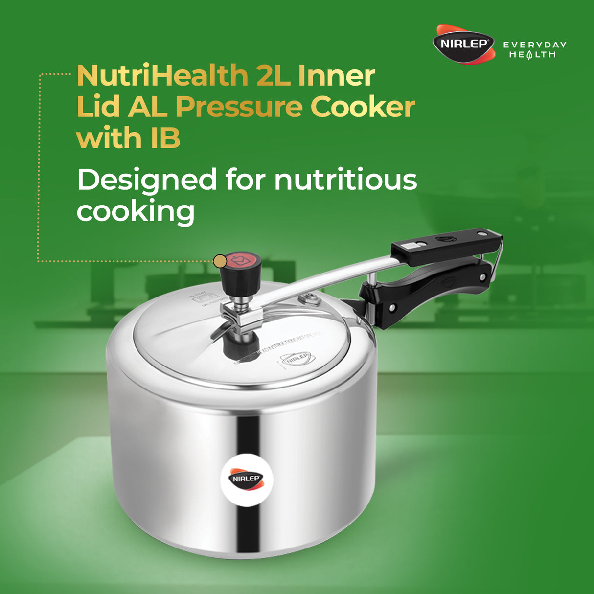 Nutrihealth Inner Lid Stainless Steel Pressure Cooker