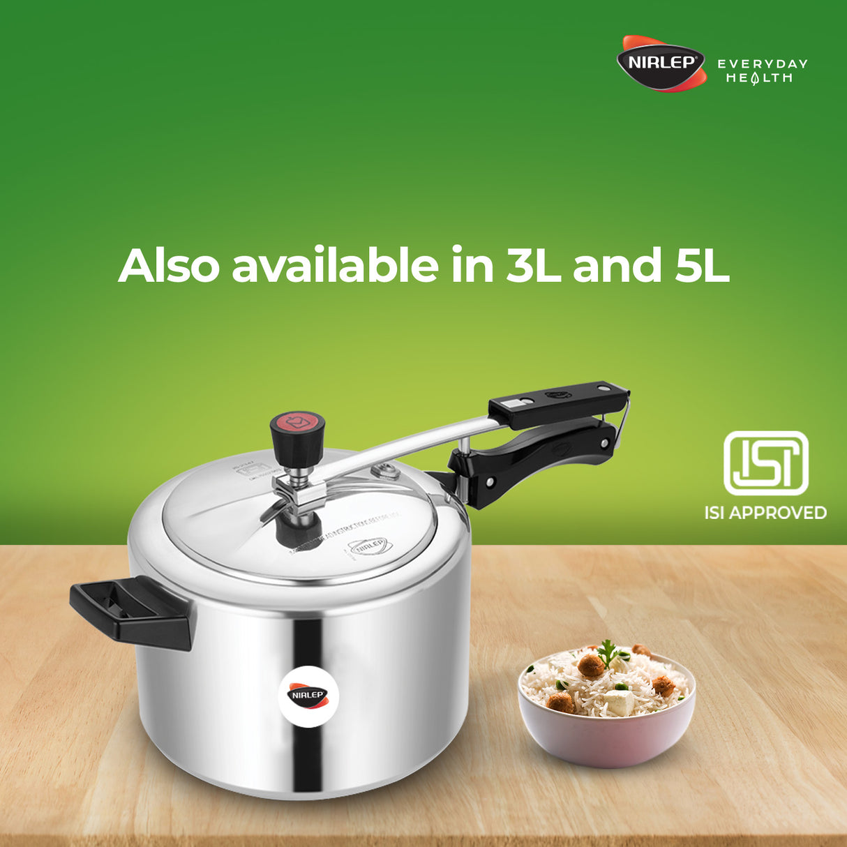 Nutrihealth Inner Lid Stainless Steel Pressure Cooker