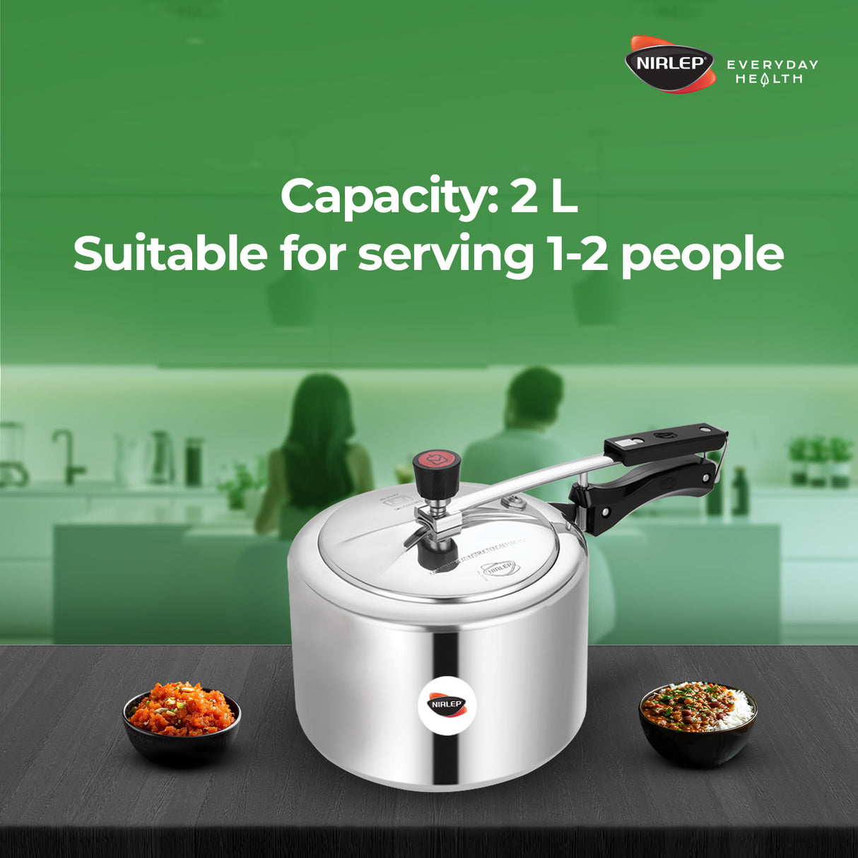 Nutrihealth Inner Lid Stainless Steel Pressure Cooker