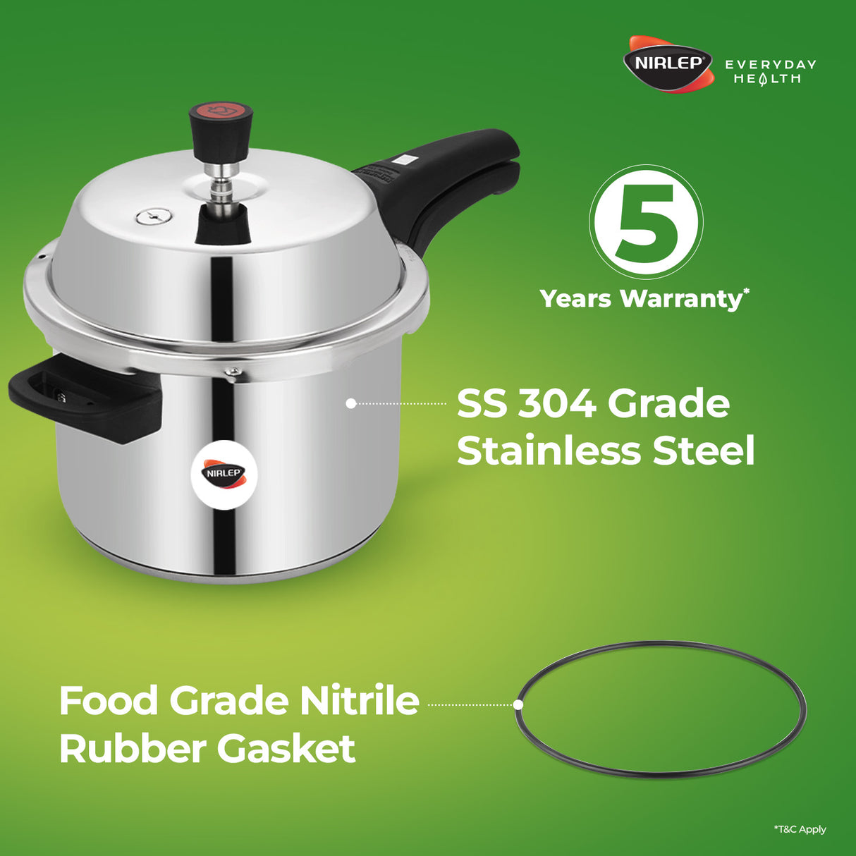 Nutrihealth Outer Lid  Stainless Steel Pressure Cooker