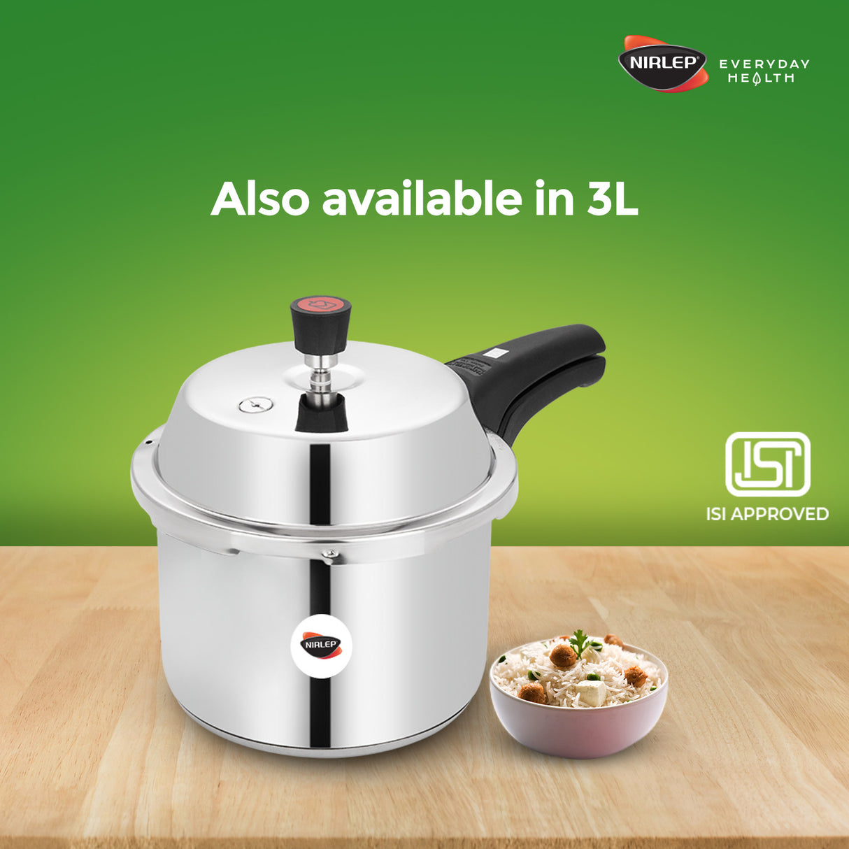 Nutrihealth Outer Lid  Stainless Steel Pressure Cooker
