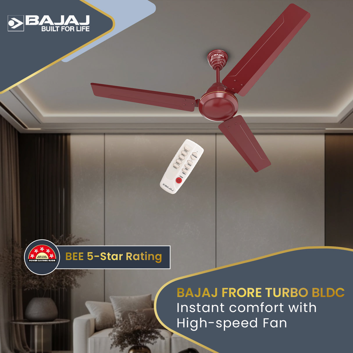 Frore Turbo BLDC 1200mm Ceiling Fan