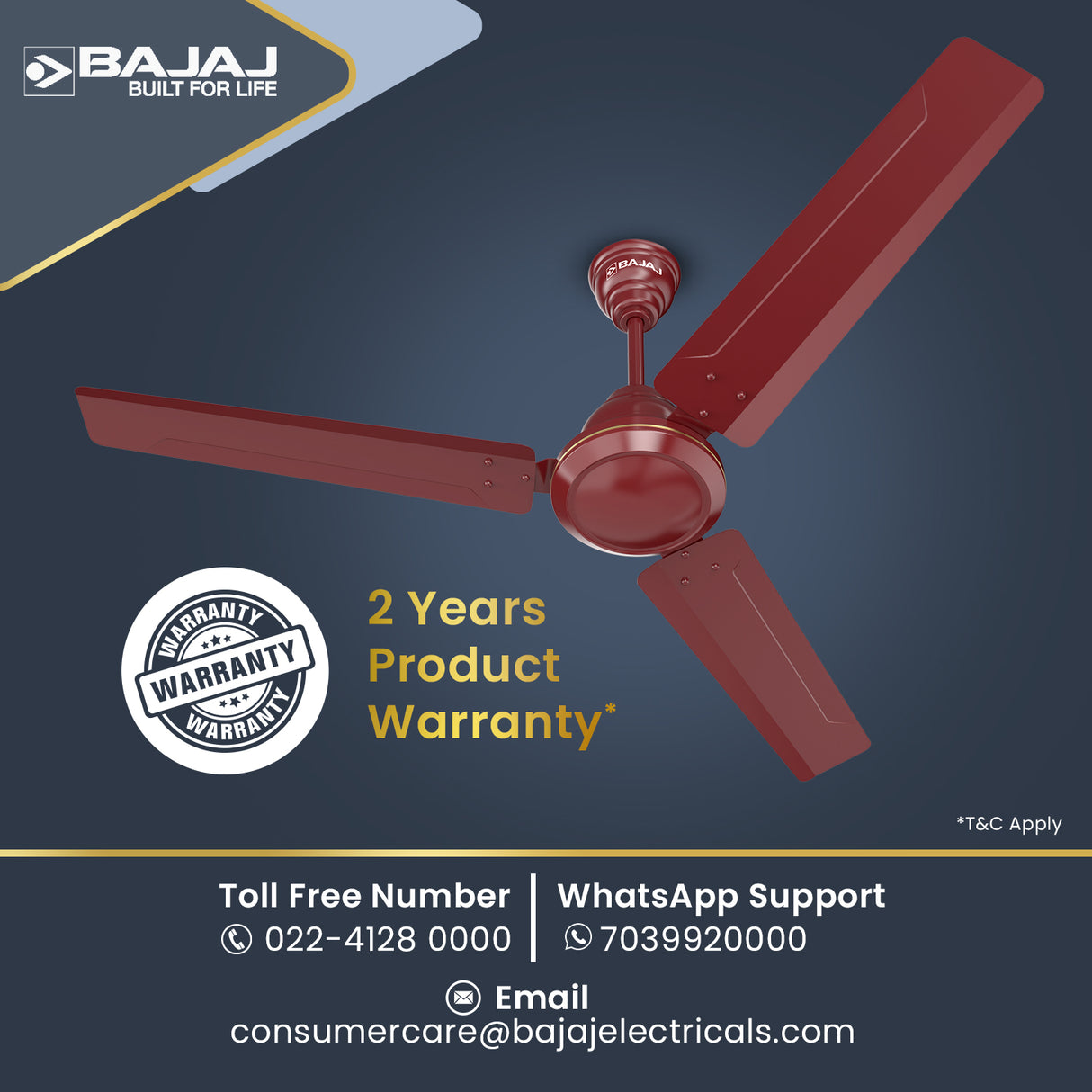 Frore Turbo BLDC 1200mm Ceiling Fan