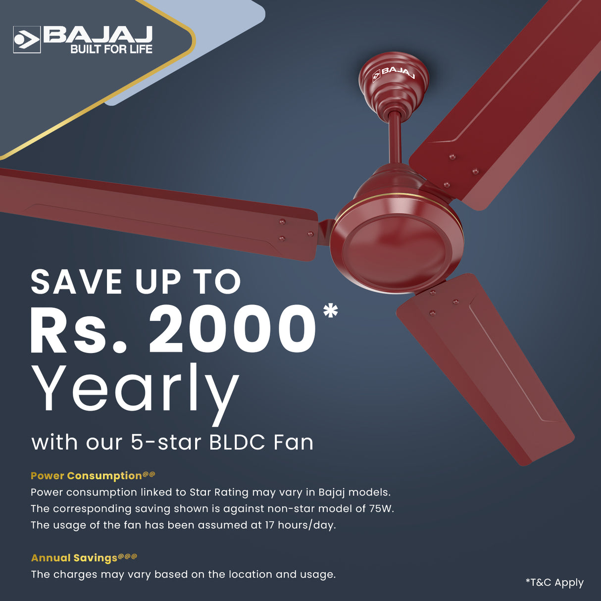Frore Turbo BLDC 1200mm Ceiling Fan