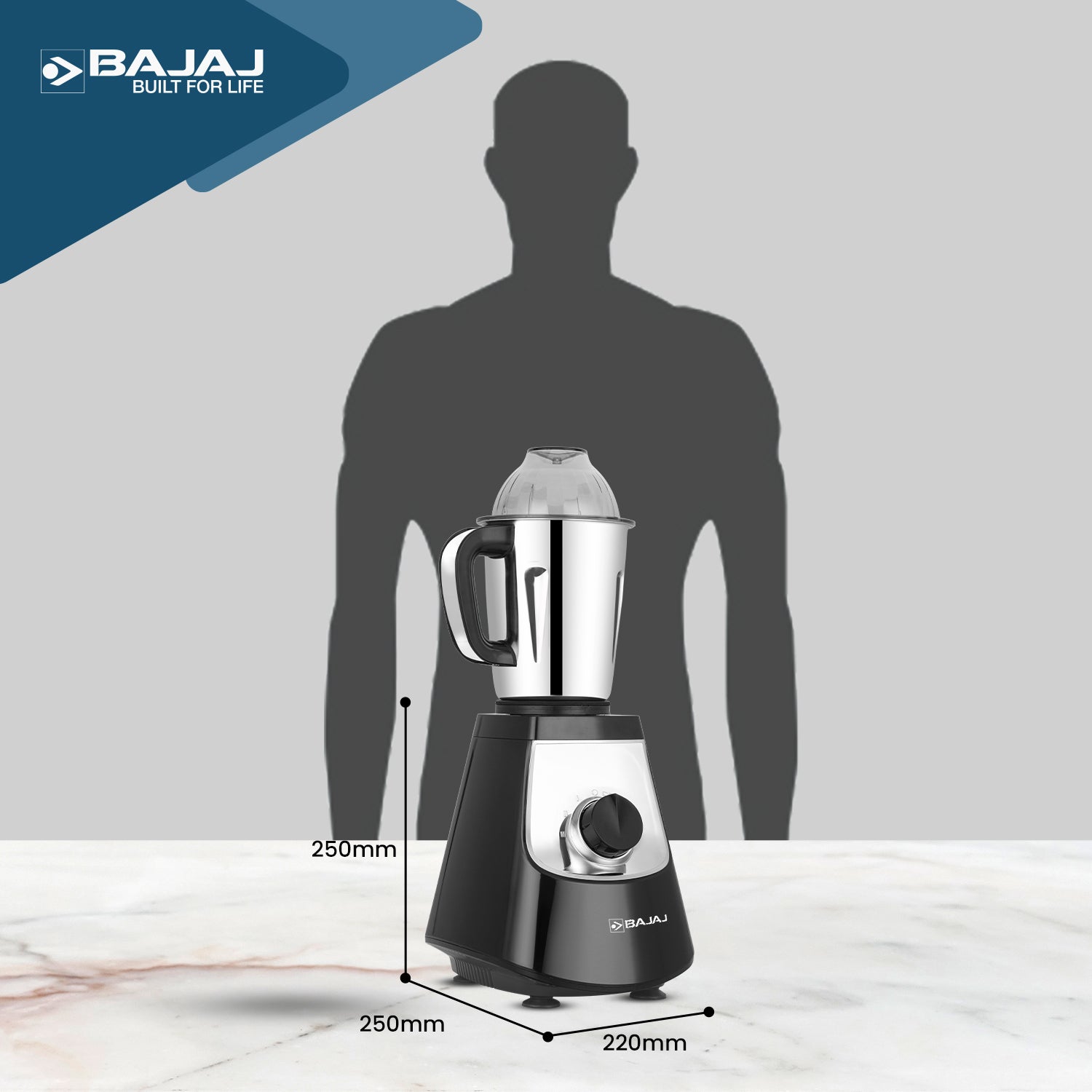 Bajaj Military Series Evoque 4 Jar 1000W Mixer Grinder