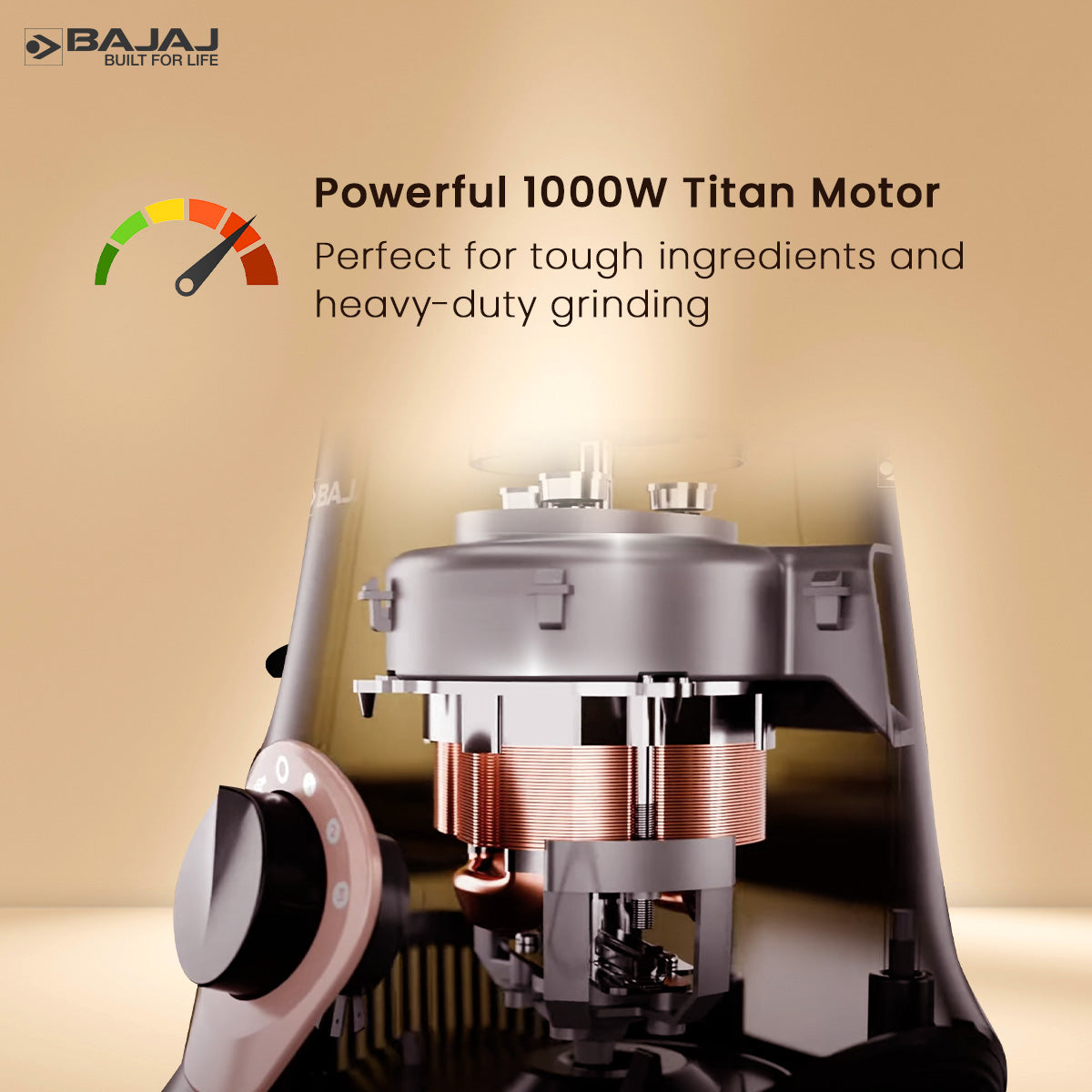 Bajaj Military Series Glamore 4 Jar 1000W Mixer Grinder