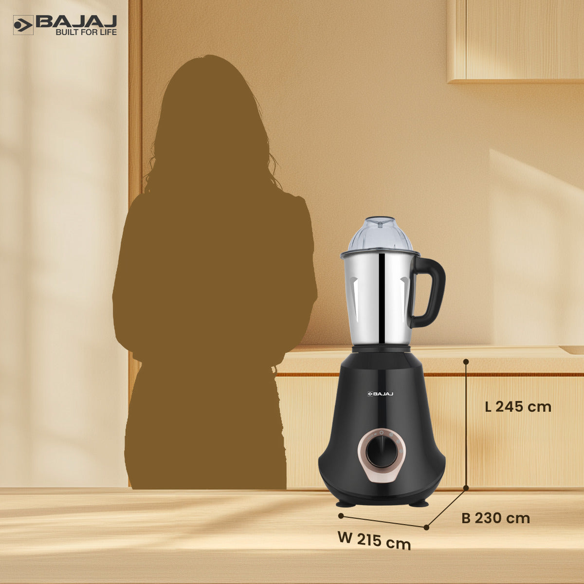 Bajaj Military Series Glamore 4 Jar 1000W Mixer Grinder