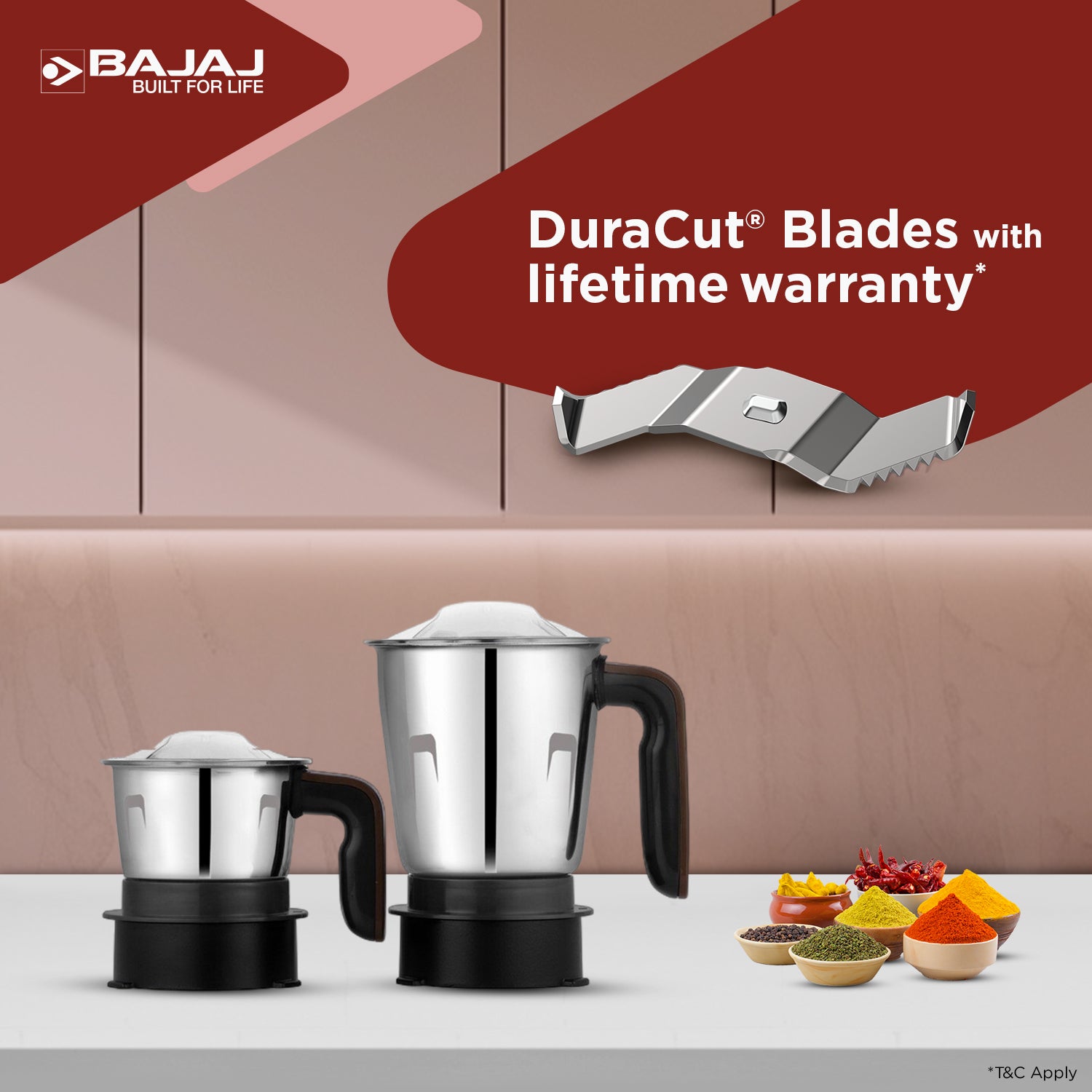Bajaj Ninja Series PowerGrind 1000W Mixer Grinder