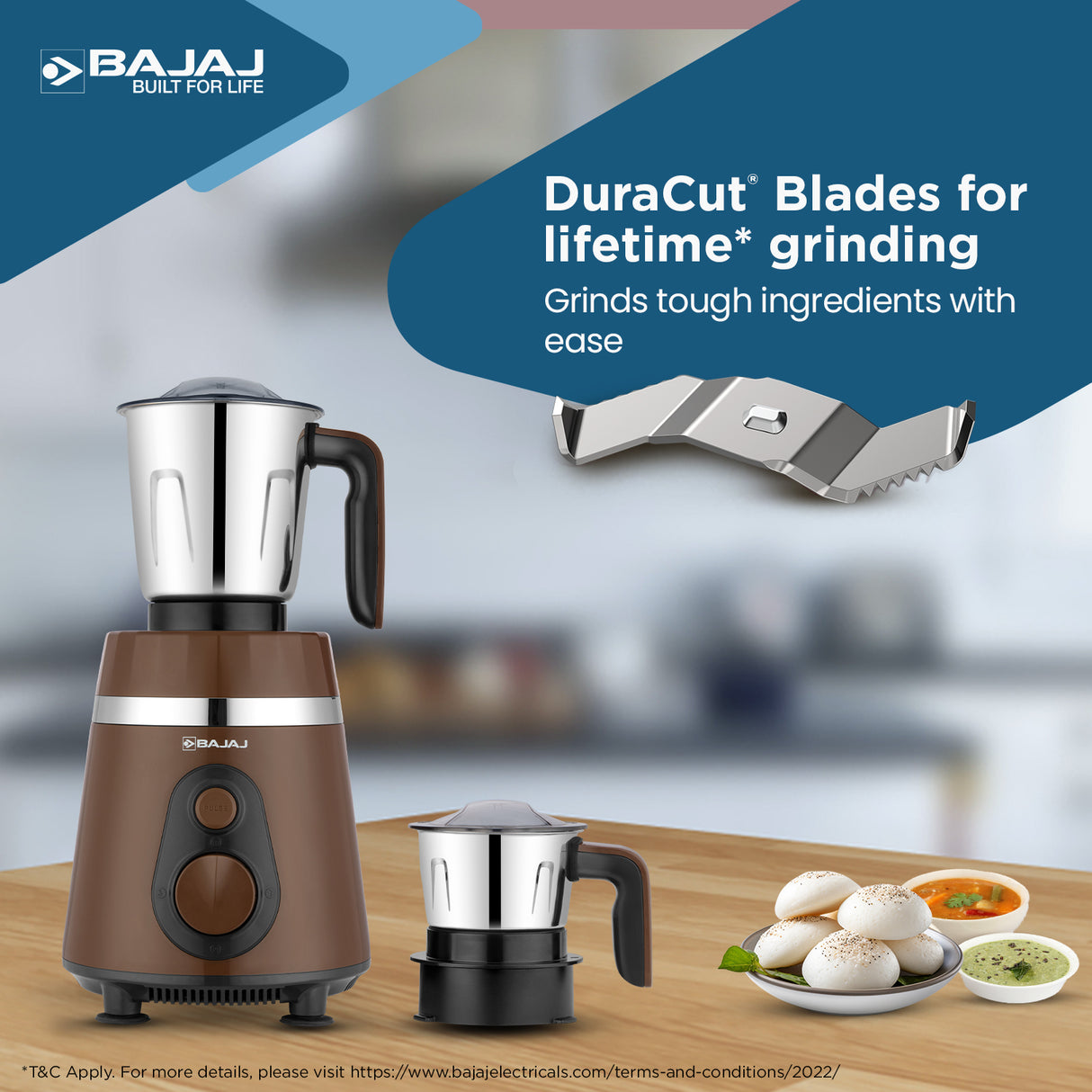 Bajaj Ninja Series PowerGrind+ 1000W Mixer Grinder