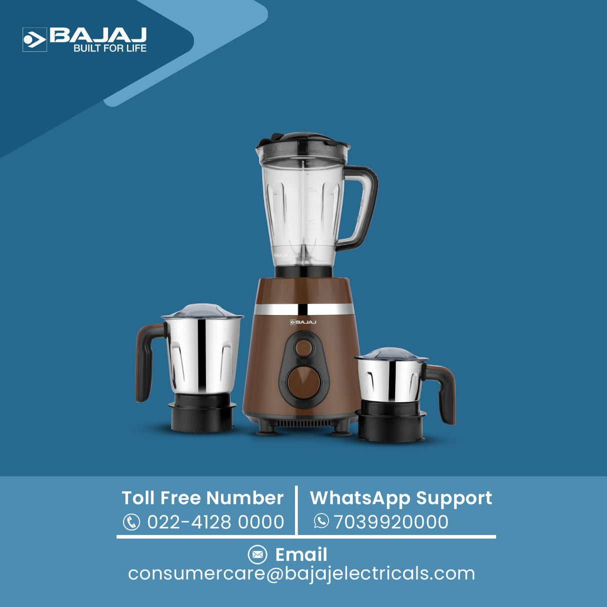 Bajaj Ninja Series PowerGrind+ 1000W Mixer Grinder