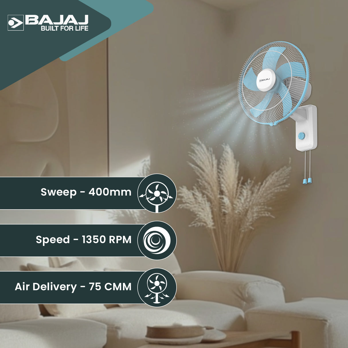 Penta Robusto 400mm Wall Fan