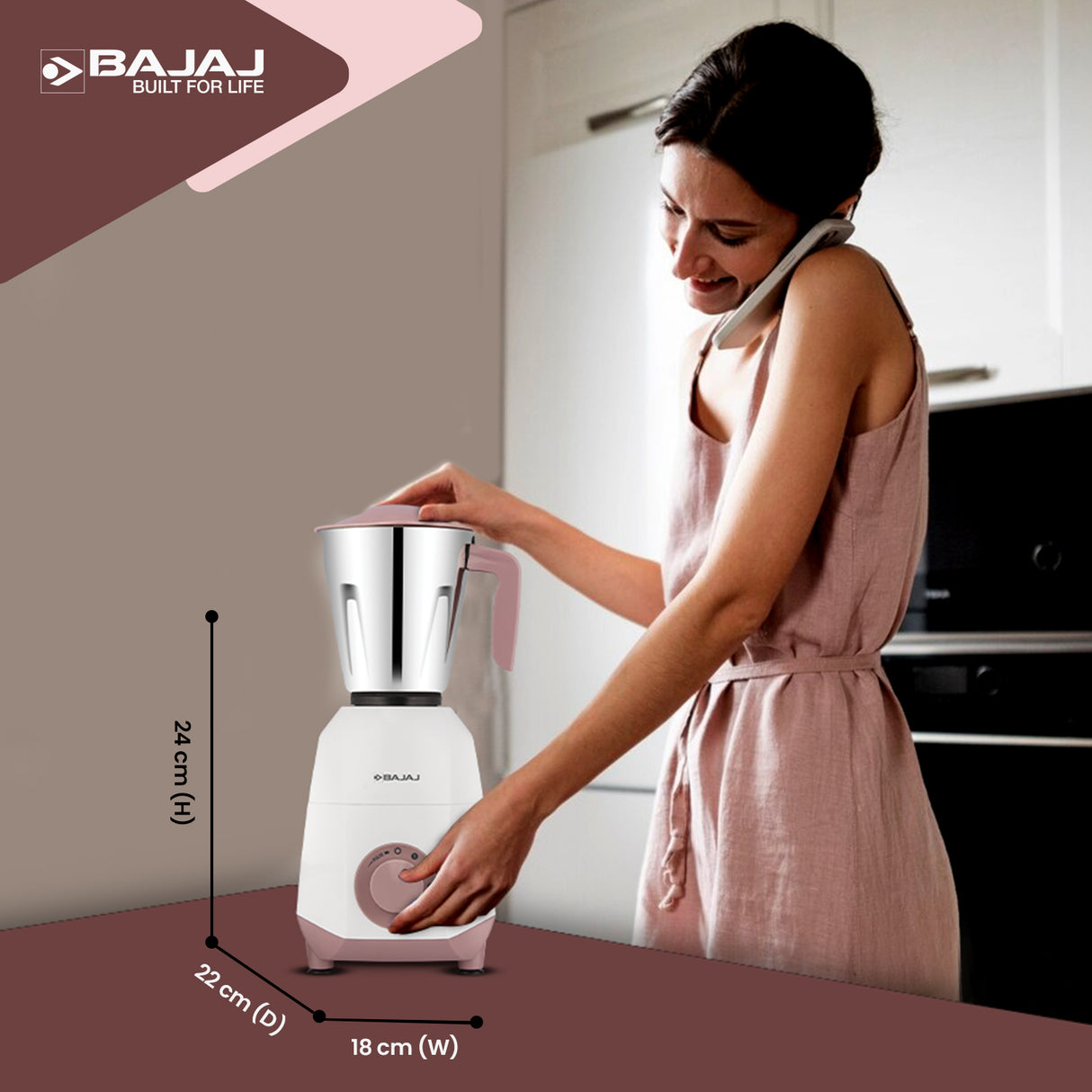 Bajaj Ninja Series GX75 4 Jar 750W Mixer Grinder