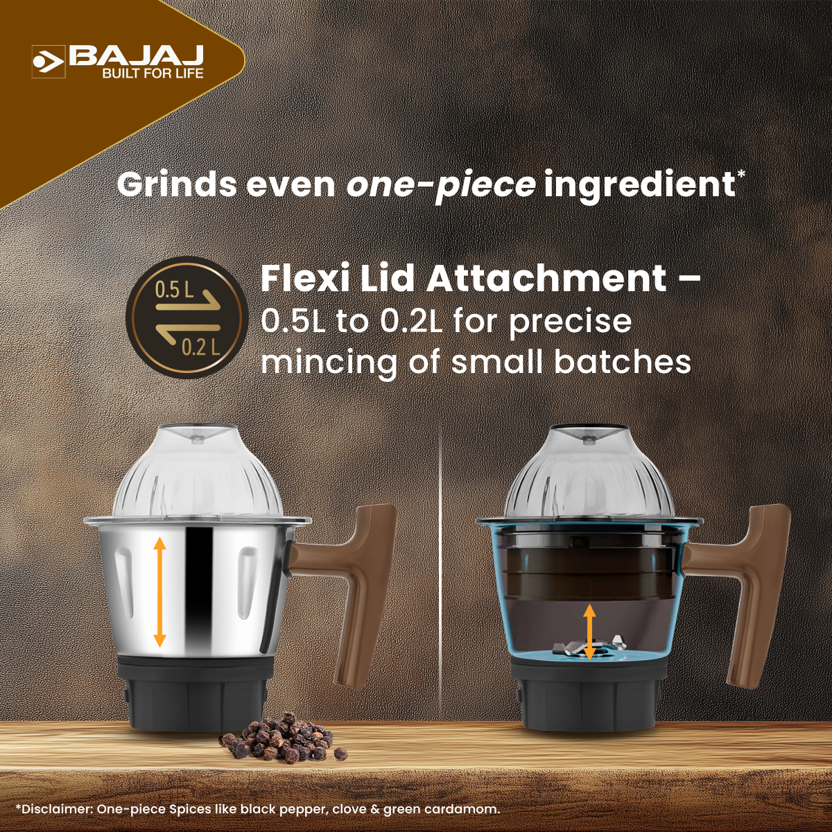 Bajaj Armor Series QuadraMax 4 Jar 1000W Mixer Grinder