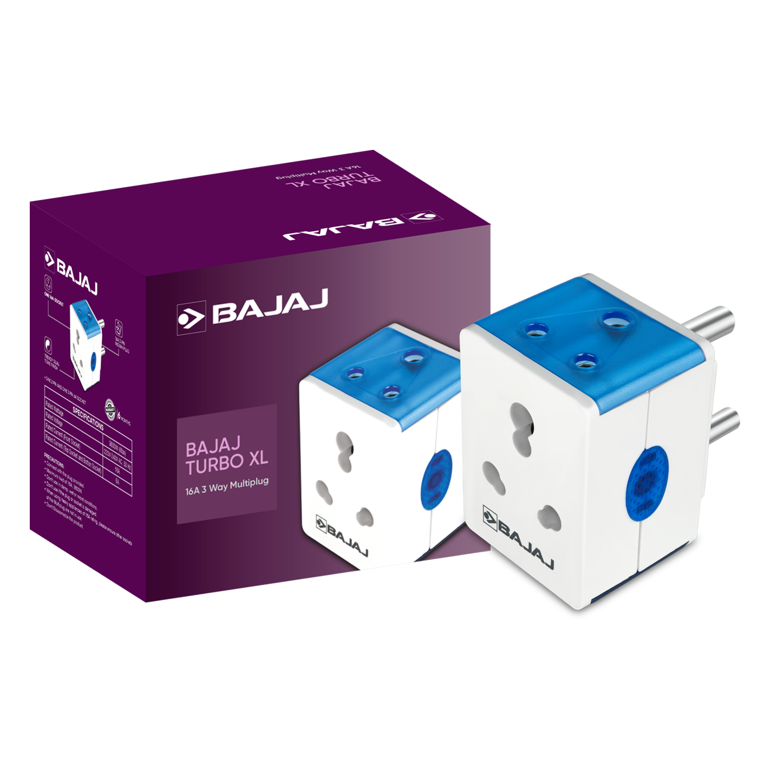 BAJAJ TURBO XL 16A 3 WAY MULTIPLUG