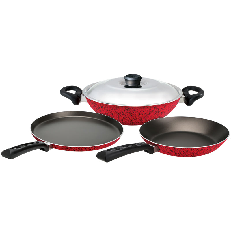 Aspa Non Stick Aluminium Gift Set with Stainless Steel Lid