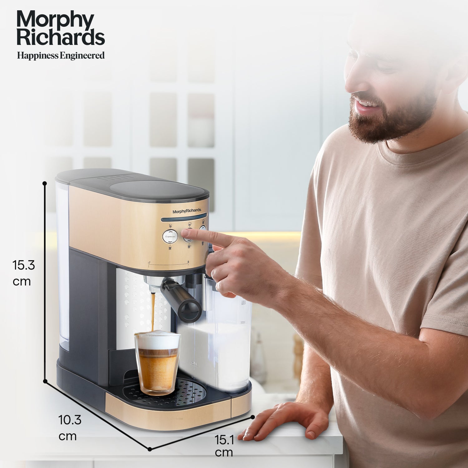 Kaffeto 1350 W Milk Frother and Coffee Maker