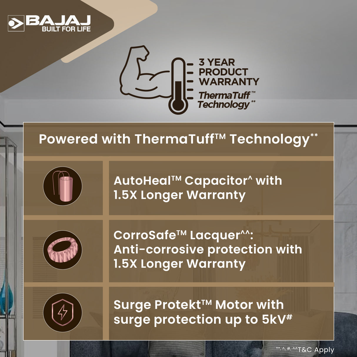 Orbita 12S1 1200mm Ceiling Fan