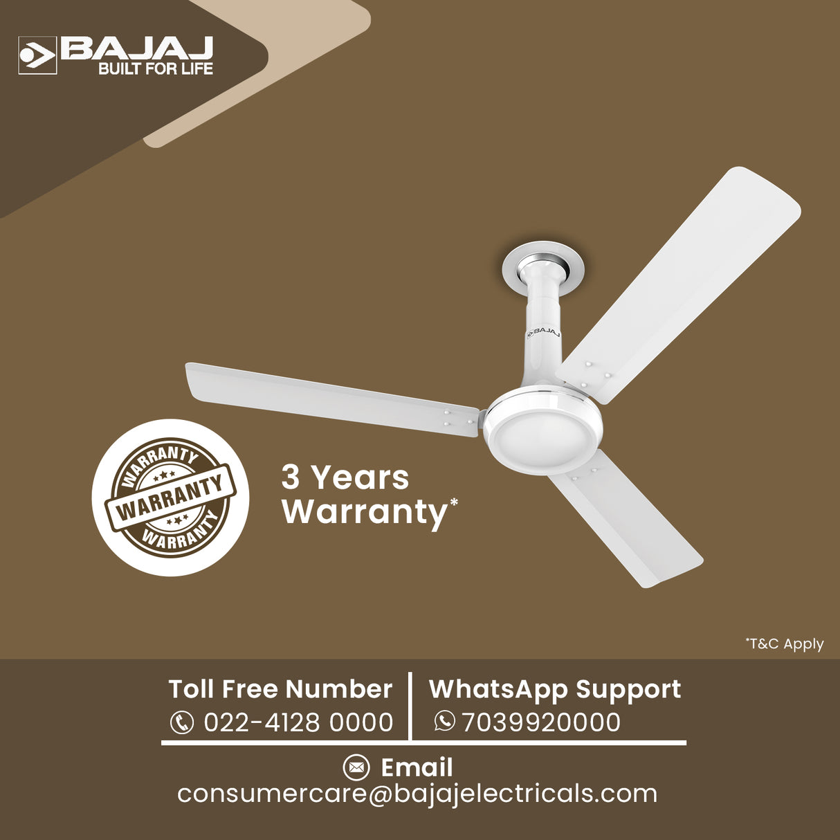 Orbita 12S1 1200mm Ceiling Fan