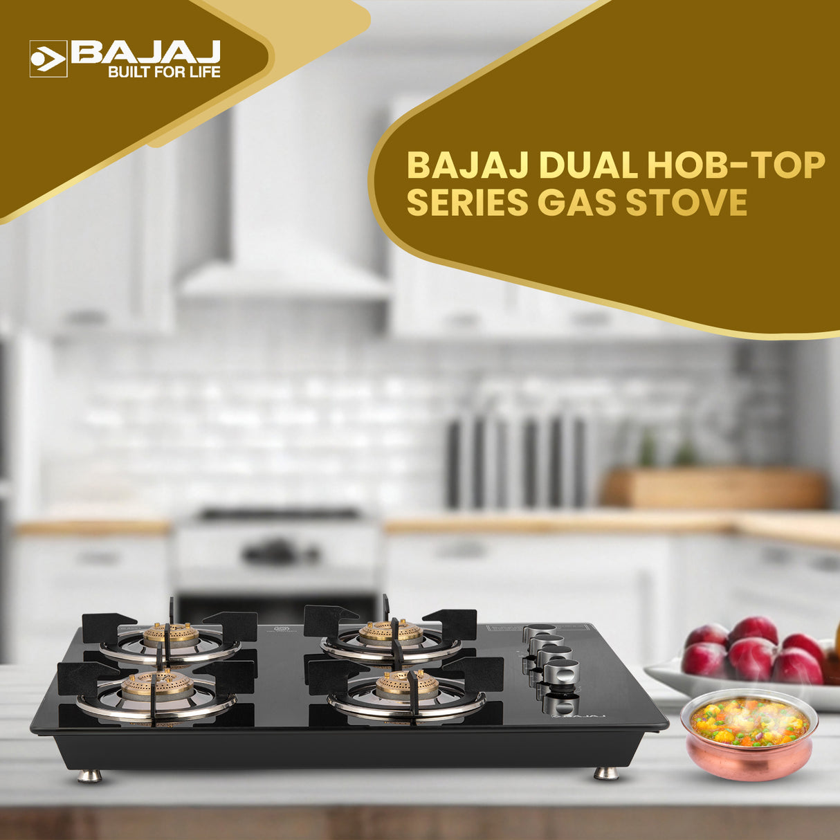 Bajaj 4BRGP8 Neo Dual Hob Top