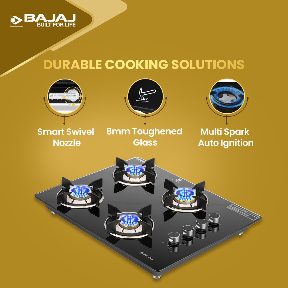 Bajaj 4BRGP8 Neo Dual Hob Top