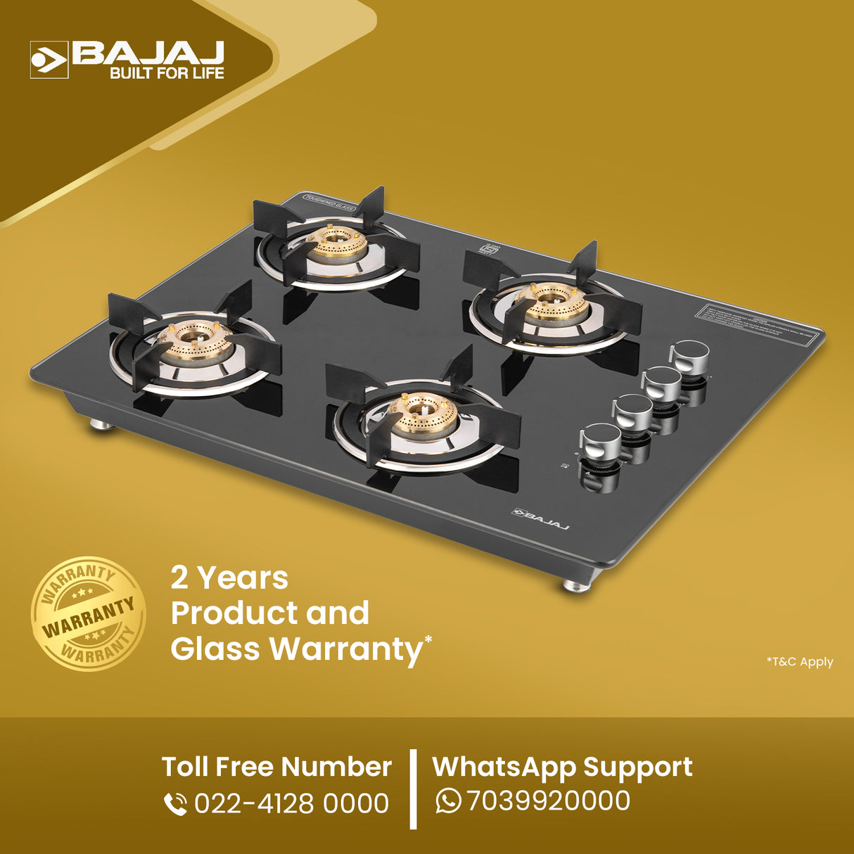 Bajaj 4BRGP8 Neo Dual Hob Top
