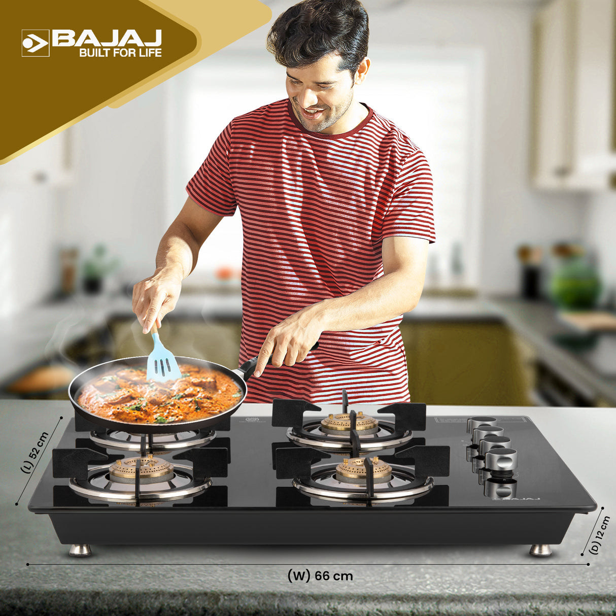 Bajaj 4BRGP8 Neo Dual Hob Top