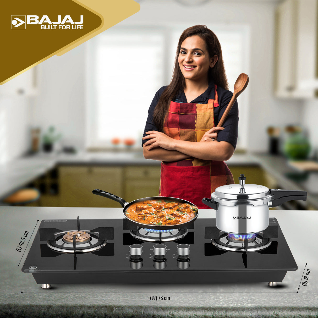 Bajaj 3BRGP8 Neo Dual Hob Top