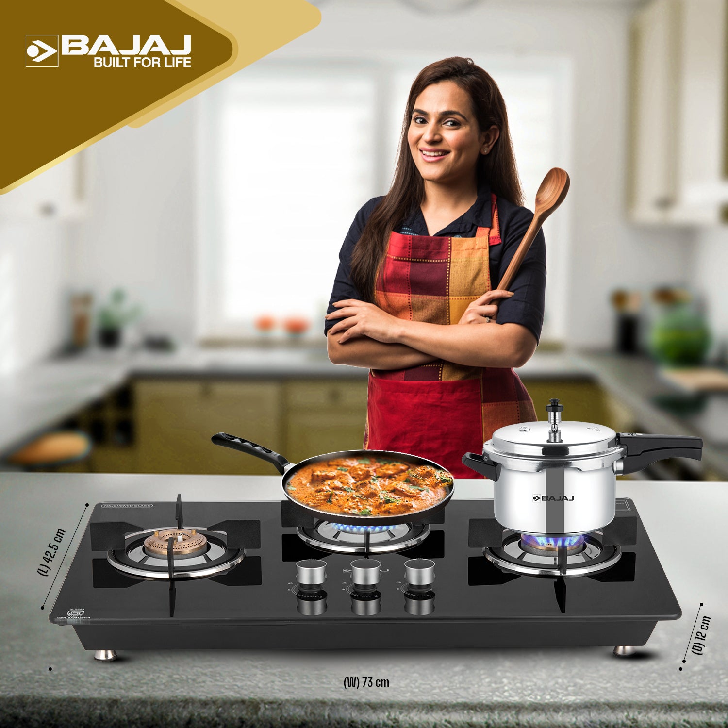 Bajaj 3BRGP8 Neo Dual Hob Top