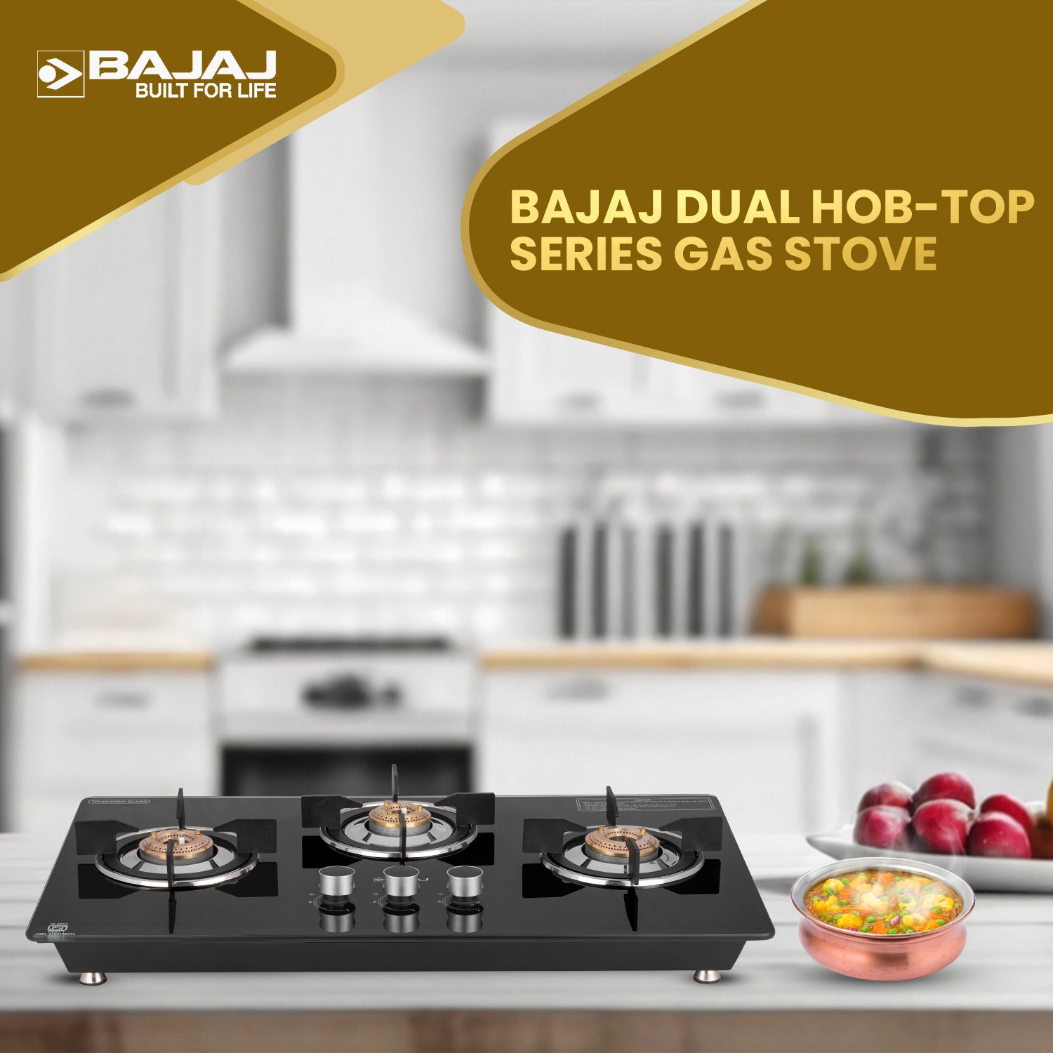 Bajaj 3BRGP8 Neo Dual Hob Top