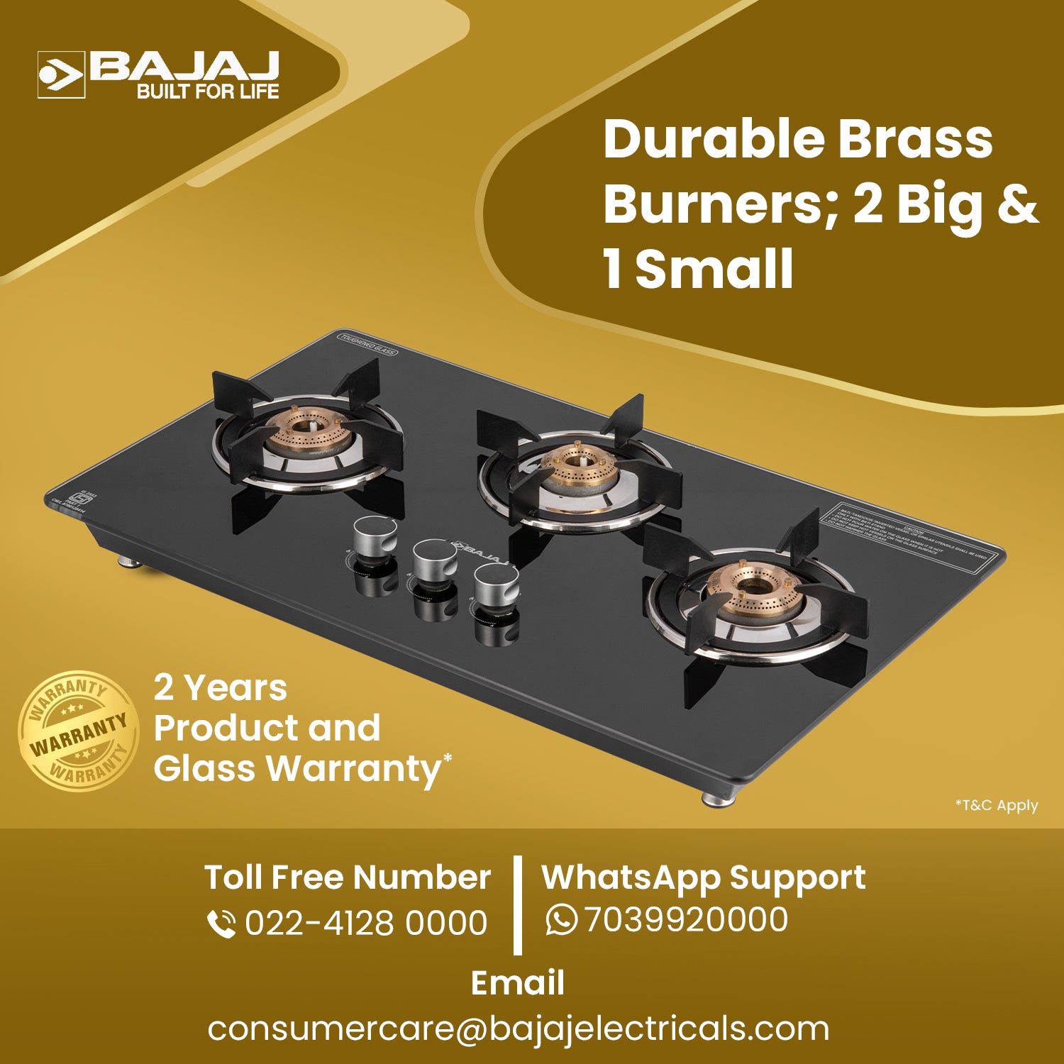 Bajaj 3BRGP8 Neo Dual Hob Top