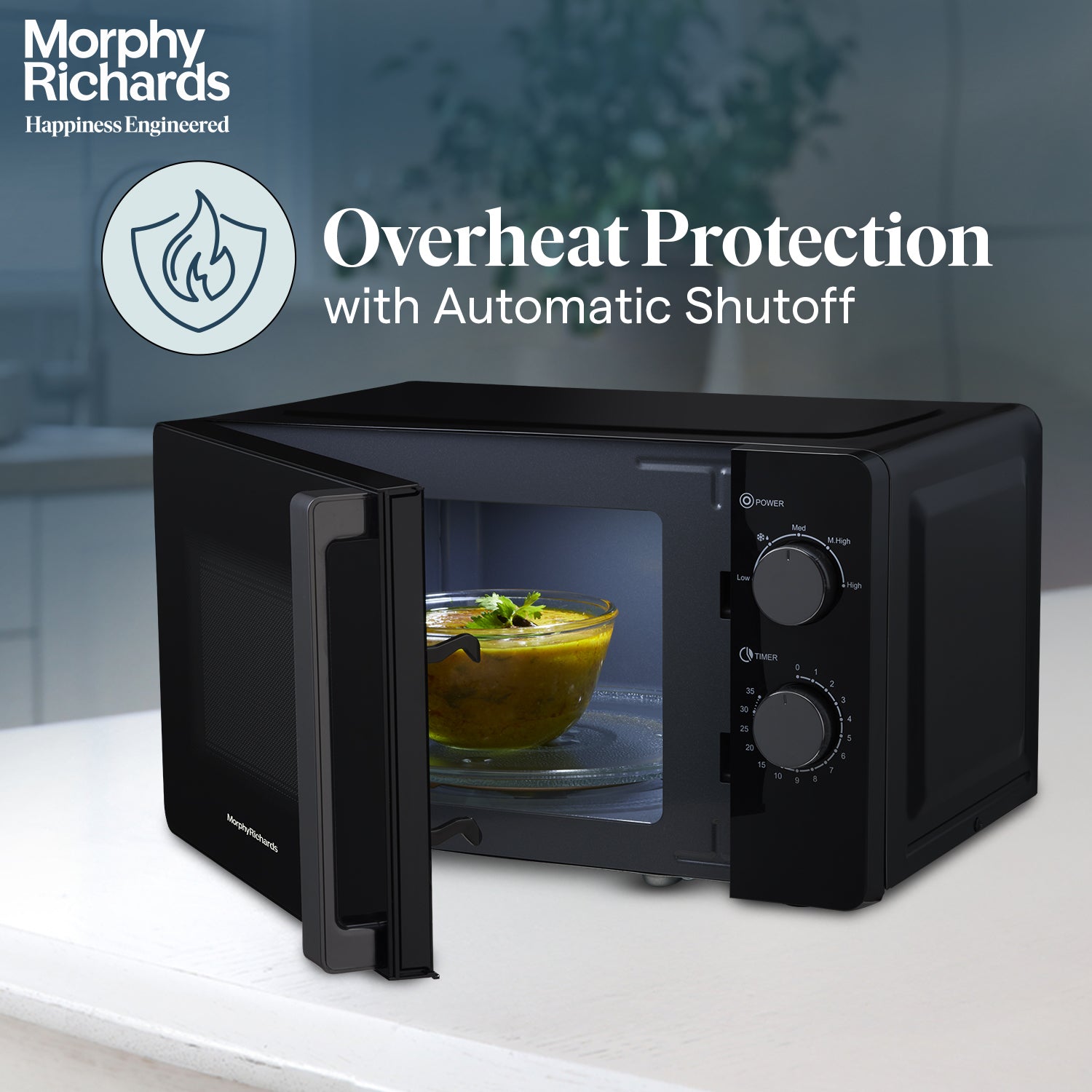 Morphy Richards 20MWS Black Microwave Oven