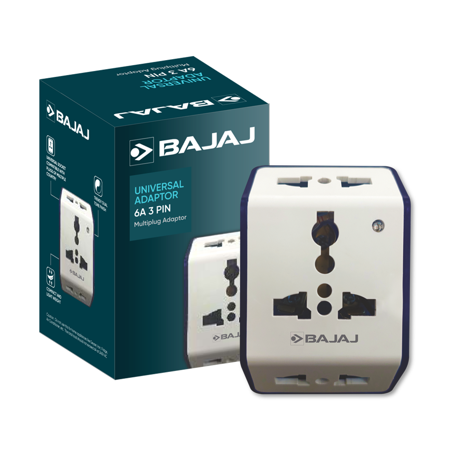6A 3 PIN UNIVERSAL ADAPTOR