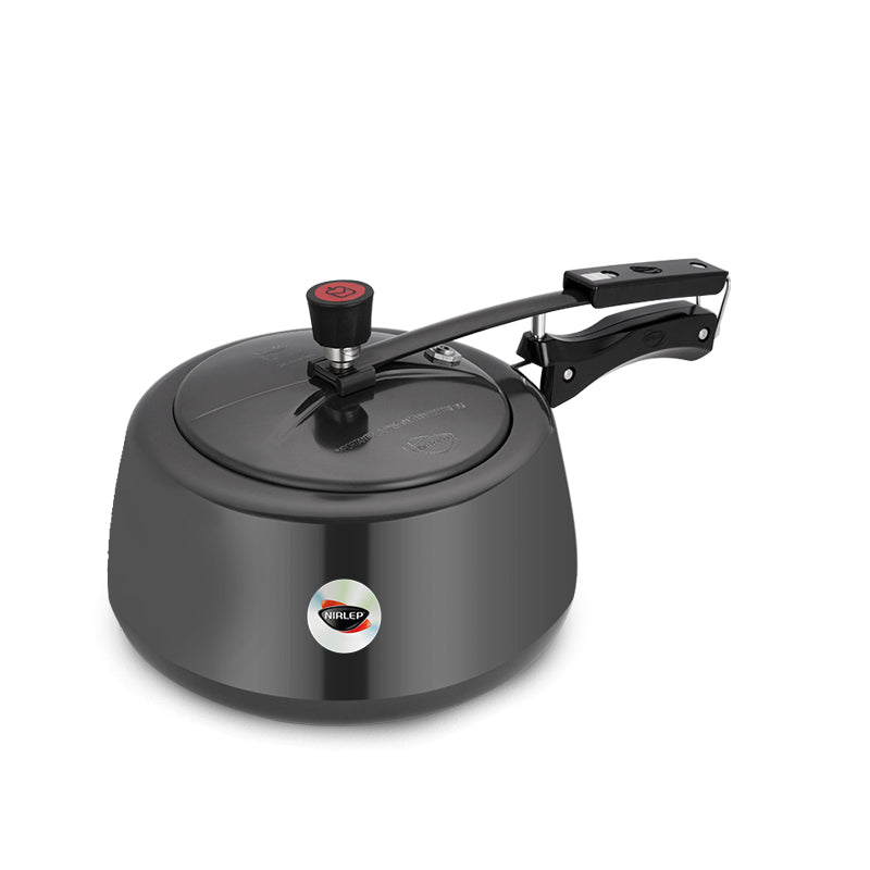Nutrihealth Inner Lid Handi Shaped Hard Anodised Pressure Cooker