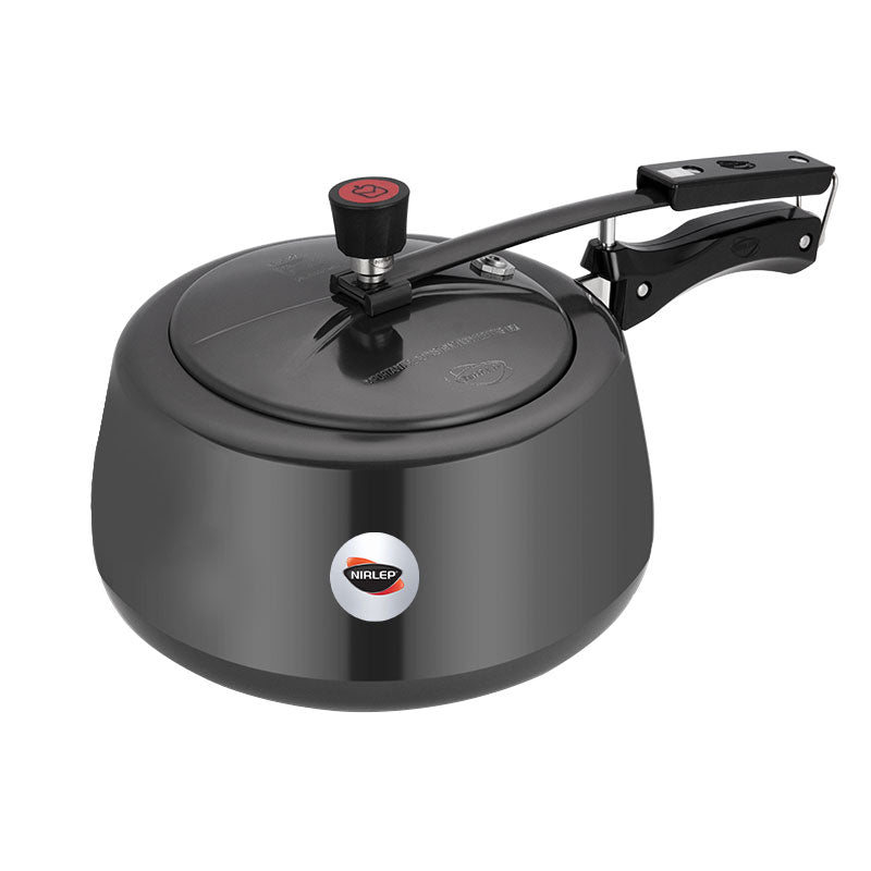 Nutrihealth Inner Lid Handi Shaped Hard Anodised Pressure Cooker