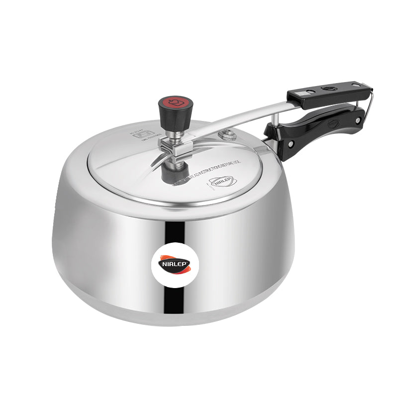 Nutrihealth Inner Lid Handi Shaped Aluminium Pressure Cooker