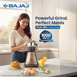 Bajaj Style Mix 1000W 5 Jar Mixer Grinder