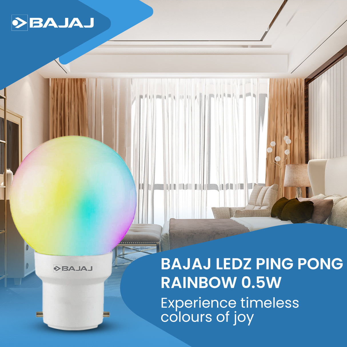 LEDZ PING PONG RAINBOW LAMP 0.5W