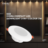 IVORA COMPACT DOWNLIGHT 3-IN-1 COLOUR
