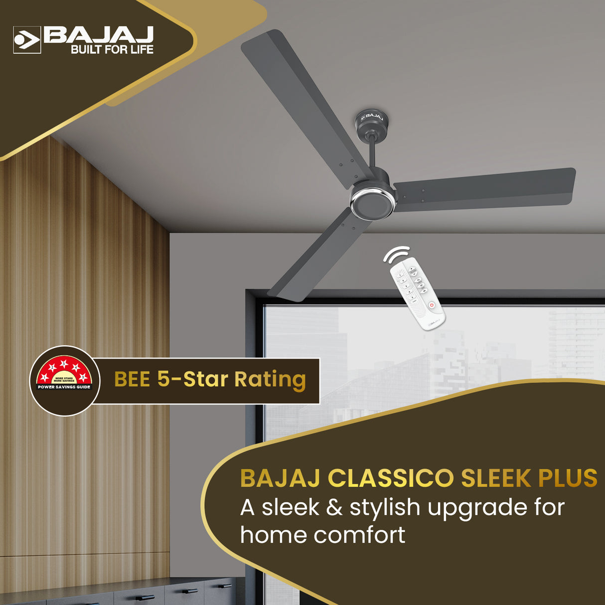 Classico Sleek Plus 1200mm Ceiling Fan